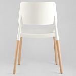 Пластиковый стул на ножках из массива бука Ferret White 4 шт варинант исполнения - 6 | Loft Concept в Сочи
