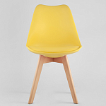 Стул с основой из пластика и мягким сиденьем Arvika Yellow варинант исполнения - 2 | Loft Concept в Сочи