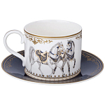 Чайный сервиз из фарфора с изображением лошадей на 6 персон 14 предметов Porcelain Horse Set варинант исполнения - 3 | Loft Concept в Сочи