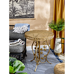 Столик приставной золотистый с орнаментом на столешнице Tanzania варинант исполнения - 4 | Loft Concept в Сочи