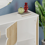 Комод с 3-мя дверцами и выдвижным ящиком цвета светлый дуб SPARK CONSOLE WHITE варинант исполнения - 4 | Loft Concept в Сочи