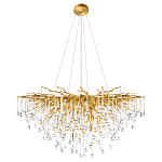 Люстра подвесная с прозрачными стеклянными подвесками в форме капель Диаметр 100 см Droplet Chandelier варинант исполнения - 2 | Loft Concept в Сочи