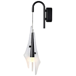 Бра черного цвета с плафоном из рельефного стекла Glass Pod варинант исполнения - 1 | Loft Concept в Сочи