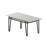 Стол обеденный с прямоугольной столешницей пыльного белого цвета на 4-х металлических ножках PAL ANCIENT WHITE варинант исполнения - 1 | Loft Concept в Сочи