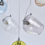 Люстра линейная с 5-ю разноцветными стеклянными плафонами Kaleido варинант исполнения - 12 | Loft Concept в Сочи