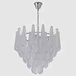 Люстра с подвесками из рифленного стекла в форме капель Textured Glass Chandelier варинант исполнения - 4 | Loft Concept в Сочи