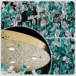 Люстра зеленая каскадная Green Light CascadeDroplet Chandelier варинант исполнения - 3 | Loft Concept в Сочи