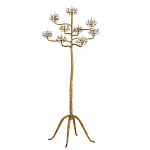 Торшер золотой в виде растения Golden Flower Glade варинант исполнения - 3 | Loft Concept в Сочи