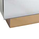 Столик журнальный зеркальный с золотым декором Gold Painted Mirror Table варинант исполнения - 3 | Loft Concept в Сочи