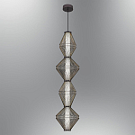 Подвесной светильник вертикальный с плетеным металлическим каркасом Metal Interweaving варинант исполнения - 2 | Loft Concept в Сочи