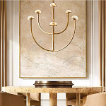 Люстрас 6-ю мраморными плафонами в форме купола Light Warm Light варинант исполнения - 3 | Loft Concept в Сочи