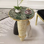 Дизайнерский журнальный стол круглый на 3-х фигурных ножках Cuzadit варинант исполнения - 1 | Loft Concept в Сочи