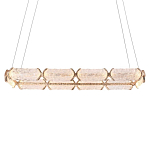 Люстра прямоугольная с текстурным природным рисунком IceFlame варинант исполнения - 4 | Loft Concept в Сочи