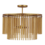 Потолочный светильник двухъярусный золотого цвета Metal Tentacles варинант исполнения - 3 | Loft Concept в Сочи