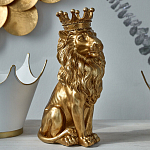 Статуэтка лев с детализированной гривой и изящной короной Lion Crown  варинант исполнения - 5 | Loft Concept в Сочи