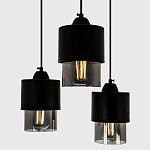 Каскадный светильник с 3-мя плафонами из дымчатого стекла Volta Flos Cascade Hanging Lamp варинант исполнения - 2 | Loft Concept в Сочи