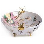 Белое фарфоровое блюдо с изображением бабочек Eden Garden варинант исполнения - 3 | Loft Concept в Сочи