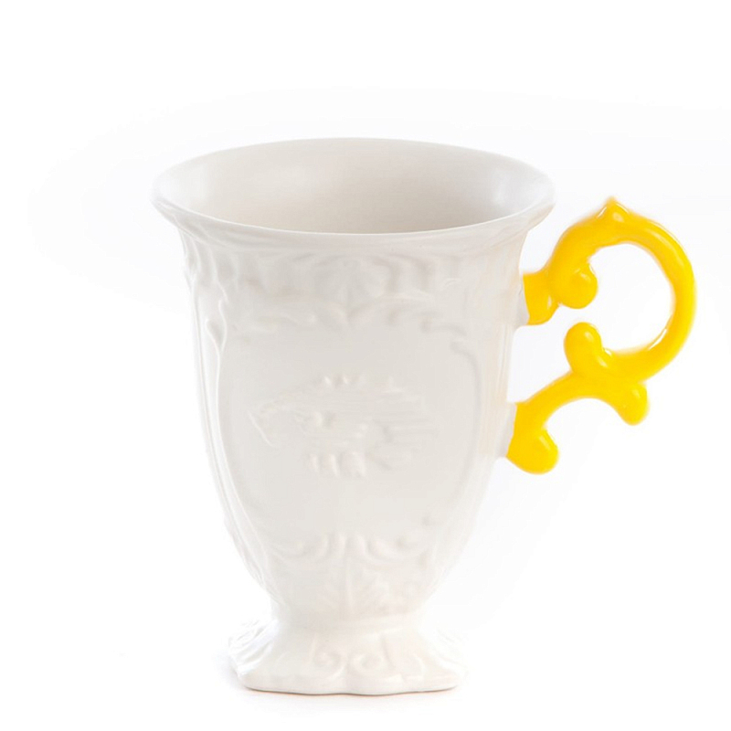 Кружка Seletti I-Mug Yellow Белый Желтый в Сочи | Loft Concept 