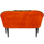 Диван двухместный из натурального бука оранжевый с цветным принтом Impressionism in Art варинант исполнения - 2 | Loft Concept в Сочи