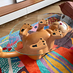 Дизайнерский журнальный стол с основанием в виде кота Bivan варинант исполнения - 2 | Loft Concept в Сочи