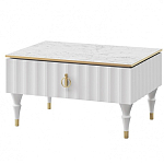 Стол журнальный белый с ящиком Expanses of Beauty варинант исполнения - 1 | Loft Concept в Сочи