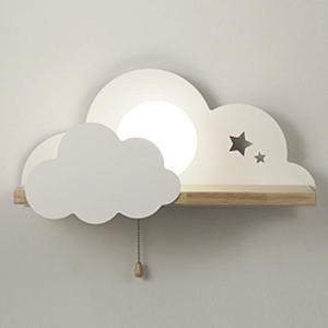 Бра с полкой Белое Облако Wall Lamp White Cloud