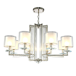 Люстра с 8-ю цилиндрическими плафонами из стекла Laurent варинант исполнения - 6 | Loft Concept в Сочи