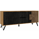 ТВ-тумба с  2-мя ящиками и закрытыми полками Stone Effect варинант исполнения - 1 | Loft Concept в Сочи