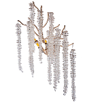 Бра на ветвистом золотом каркасе со стеклянными подвесами Raceme варинант исполнения - 1 | Loft Concept в Сочи