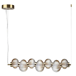 Подвесной светильник линейный с 7-ю рифлеными стеклянными шарами Marcelh Light варинант исполнения - 2 | Loft Concept в Сочи