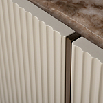 Тумба под телевизор серая с мраморной столешницей Uniqueness Marble варинант исполнения - 3 | Loft Concept в Сочи