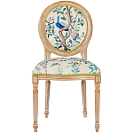 Стул из массива бука бежевый с изображением птиц в саду Beige Green Chinoiserie Blue Bird Chair варинант исполнения - 1 | Loft Concept в Сочи