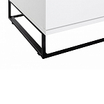 Стеллаж книжный белый с 3-мя открытыми полками и дверкой Strict Lines варинант исполнения - 5 | Loft Concept в Сочи