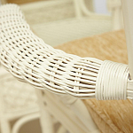 Комплект обеденный из ротанга Eloise grand white варинант исполнения - 8 | Loft Concept в Сочи