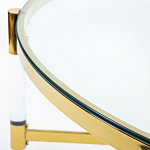 Кофейный столик со столешницей из стекла Crossy варинант исполнения - 5 | Loft Concept в Сочи