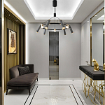 Люстра круглая с 9-ю цилиндрическими плафонами на магнитном креплении Bronze Concert варинант исполнения - 6 | Loft Concept в Сочи