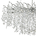 Линейная люстра с хрустальными подвесками на металлических ветках Fairytree Light Silver Linear Chandelier 18 варинант исполнения - 3 | Loft Concept в Сочи