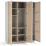 Шкаф с тремя дверцами из плетеного ротанга Tomio Wicker Furniture варинант исполнения - 3 | Loft Concept в Сочи