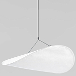 Подвесной светильник с белым тканевым плафоном в форме облака Crystal Cloud Junction варинант исполнения - 1 | Loft Concept в Сочи