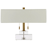 Настольная лампа прямоугольная на прозрачном основании Charm and Luxury варинант исполнения - 4 | Loft Concept в Сочи