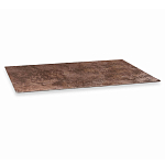 Стол обеденный с коричневой прямоугольной столешницей из керамики на четырех пластиковых ножках Brown Ceramics варинант исполнения - 3 | Loft Concept в Сочи