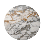 Столик журнальный с круглой мраморной столешницей на трех опорах Marble Stone Drawing варинант исполнения - 2 | Loft Concept в Сочи