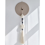 Аксессуар на стену диск из нитей Wall Decor White Thread Disc  варинант исполнения - 4 | Loft Concept в Сочи