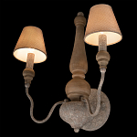 Бра с двумя конусовидными тканевыми абажурами Neighborhood варинант исполнения - 4 | Loft Concept в Сочи