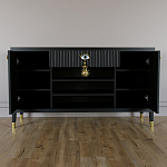 Комод-буфет Elsa Dreams Black с открытыми полками   варинант исполнения - 3 | Loft Concept в Сочи