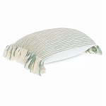 Чехол на подушку мятного цвета с бахромой и объемным узором Ethnic mix варинант исполнения - 1 | Loft Concept в Сочи