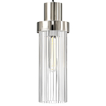 Подвесной светильник с стеклянным ребристым цилиндрическим плафоном Steps варинант исполнения - 3 | Loft Concept в Сочи