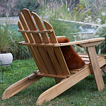 Уличное кресло из массива акации Adirondack Wooden Chair Red варинант исполнения - 9 | Loft Concept в Сочи