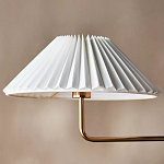 Люстра линейная с 2-мя белыми плиссированными тканевыми абажурами Combination варинант исполнения - 3 | Loft Concept в Сочи