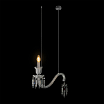 Подвесной светильник стеклянный в виде канделябра Curved Glass Chandelier варинант исполнения - 2 | Loft Concept в Сочи